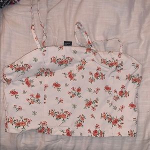 cropped floral top